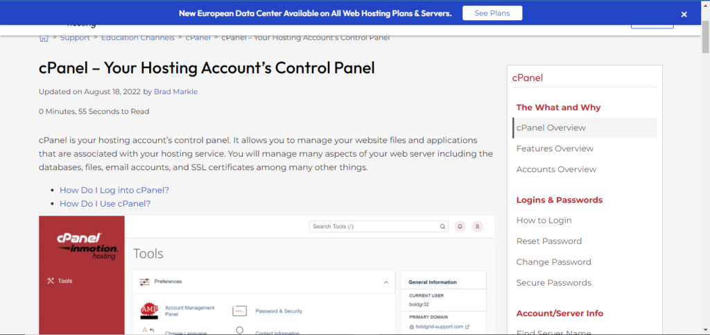 User-Friendly Control Panel